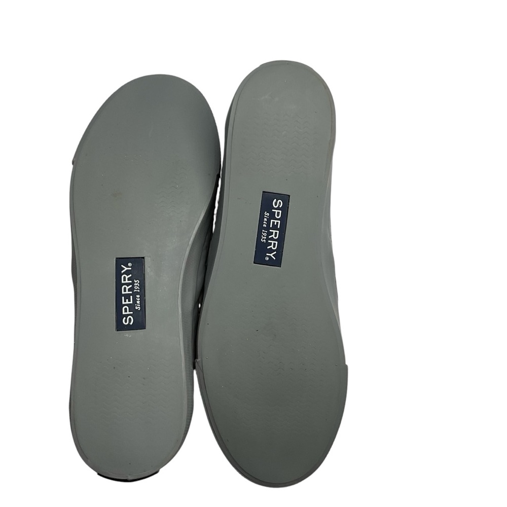 Sperry Women's Top Sider Seaside Perforated Cut-Out Gray Slip On Sneaker Sz. 8 - Picture 9 of 11